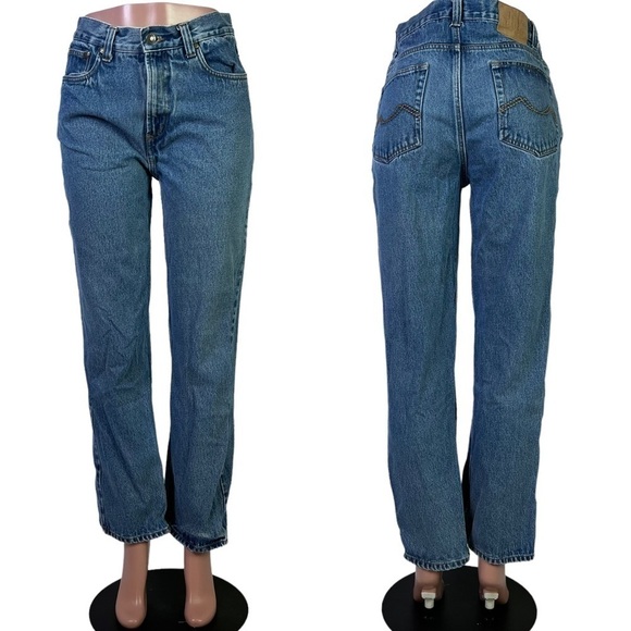 JEANS TRANSIT VINTAGE BLUE JEANS BOYFRIEND DESIGNED STRAIGHT LEGS 100% COTTON 34 - Picture 9 of 9
